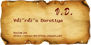 Vörös Dorottya névjegykártya