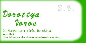 dorottya voros business card
