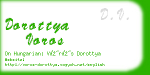 dorottya voros business card